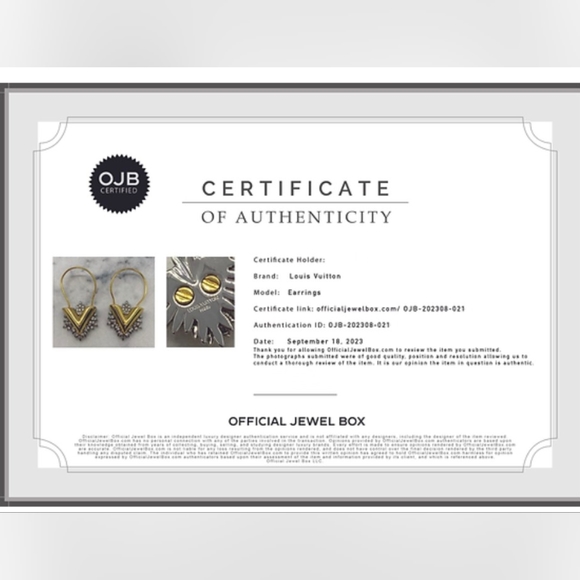 Authentic Louis Vuitton V spark earrings Like new condition! ❣️ - Picture 7 of 8